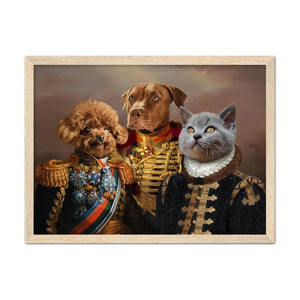 The 3 Brothers In Arms: Custom Pet Portrait - Paw & Glory, pawandglory, painting of your dog, dog portrait painting, drawing dog portraits, dog portraits singapore, pet portraits leeds, dog portrait background colors, pet portraits