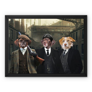 The 3 Brothers (Peaky Blinders Inspired): Custom Pet Canvas - Paw & Glory - #pet portraits# - #dog portraits# - #pet portraits uk#pawandglory, pet art canvas,pet art canvas, custom dog canvas, dog pictures on canvas, dog canvas print, personalized pet canvas