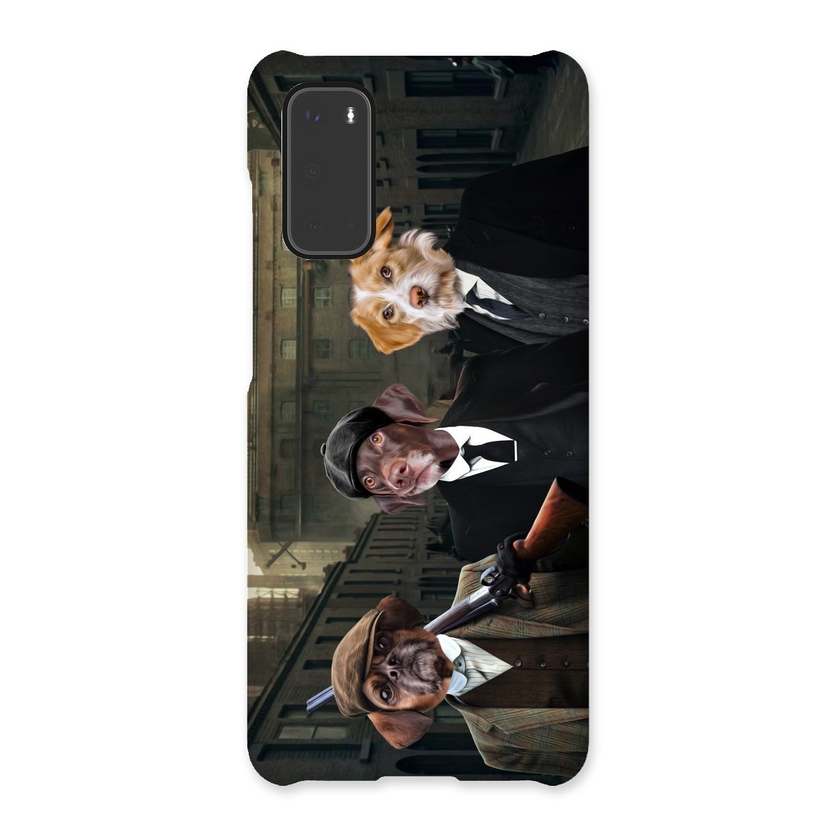 The 3 Brothers (Peaky Blinders Inspired): Custom Pet Phone Case - Paw & Glory - paw and glory, personalised puppy phone case, personalised cat phone case, pet portrait phone case uk, pet phone case, puppy phone case, personalised pet phone case, Pet Portrait phone case,