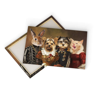 The 4 Nobles: Custom Pet Canvas - Paw & Glory - #pet portraits# - #dog portraits# - #pet portraits uk#paw and glory, pet portraits canvas,pet canvas uk, canvas dog painting, pet custom canvas, pet canvas portraits, pet on a canvas