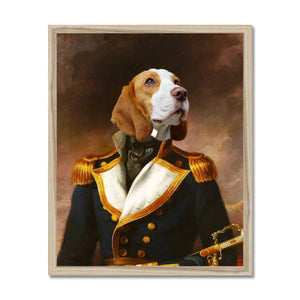 The Admiral: Custom Framed Pet Portrait - Paw & Glory - #pet portraits# - #dog portraits# - #pet portraits uk, crownandpaw, personalized dog, pet portraits on canvas, custom pet, pop art pet portraits, custom cat portraits, pet paintings from photos, pet portraits