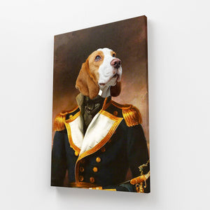The Admiral: Custom Pet Canvas - Paw & Glory - #pet portraits# - #dog portraits# - #pet portraits uk#paw & glory, pet portraits canvas,pet in costume canvas, pet on a canvas, pets painted on canvas, personalised pet canvas, custom dog art canvas