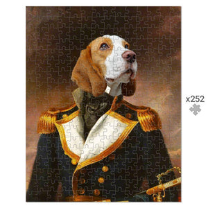 The Admiral: Custom Pet Puzzle - Paw & Glory - #pet portraits# - #dog portraits# - #pet portraits uk#paw & glory, pet portraits Puzzle,pet portrait uk, personalised pet portrait, dog paintings, print of dog, puzzle dog portrait uk