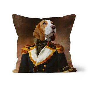 The Admiral: Custom Pet Throw Pillow - Paw & Glory - #pet portraits# - #dog portraits# - #pet portraits uk#paw and glory, custom pet portrait cushion,dog pillow custom, photo pet pillow, my pet pillow, personalised cat pillow, dog memory pillow