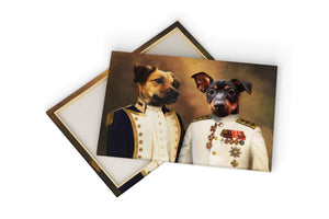 The Admiral & The Sargent: Custom Pet Canvas - Paw & Glory - #pet portraits# - #dog portraits# - #pet portraits uk#paw and glory, custom pet portrait canvas,dog pictures on canvas, canvas dog blanket, dog wall art canvas, custom dog canvas art, dog canvas print