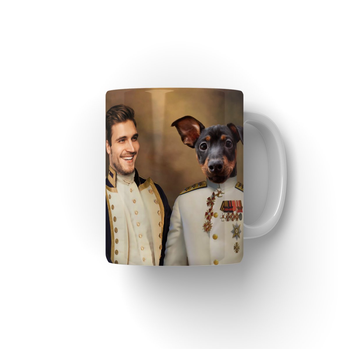 The Admiral & The Sargent: Custom Pet & Owner Mug - Paw & Glory - #pet portraits# - #dog portraits# - #pet portraits uk#paw and glory, pet portraits Mug,dog mug personalized, mug with dogs face on it, dog on coffee mug, dog coffee mug custom, mug with my photo