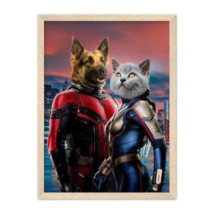 The Antan & The Wasp: Custom Pet Portrait - Paw & Glory, pawandglory, drawing pictures of pets, the admiral dog portrait, professional pet photos, dog canvas art, the admiral dog portrait, dog portraits colorful, pet portrait
