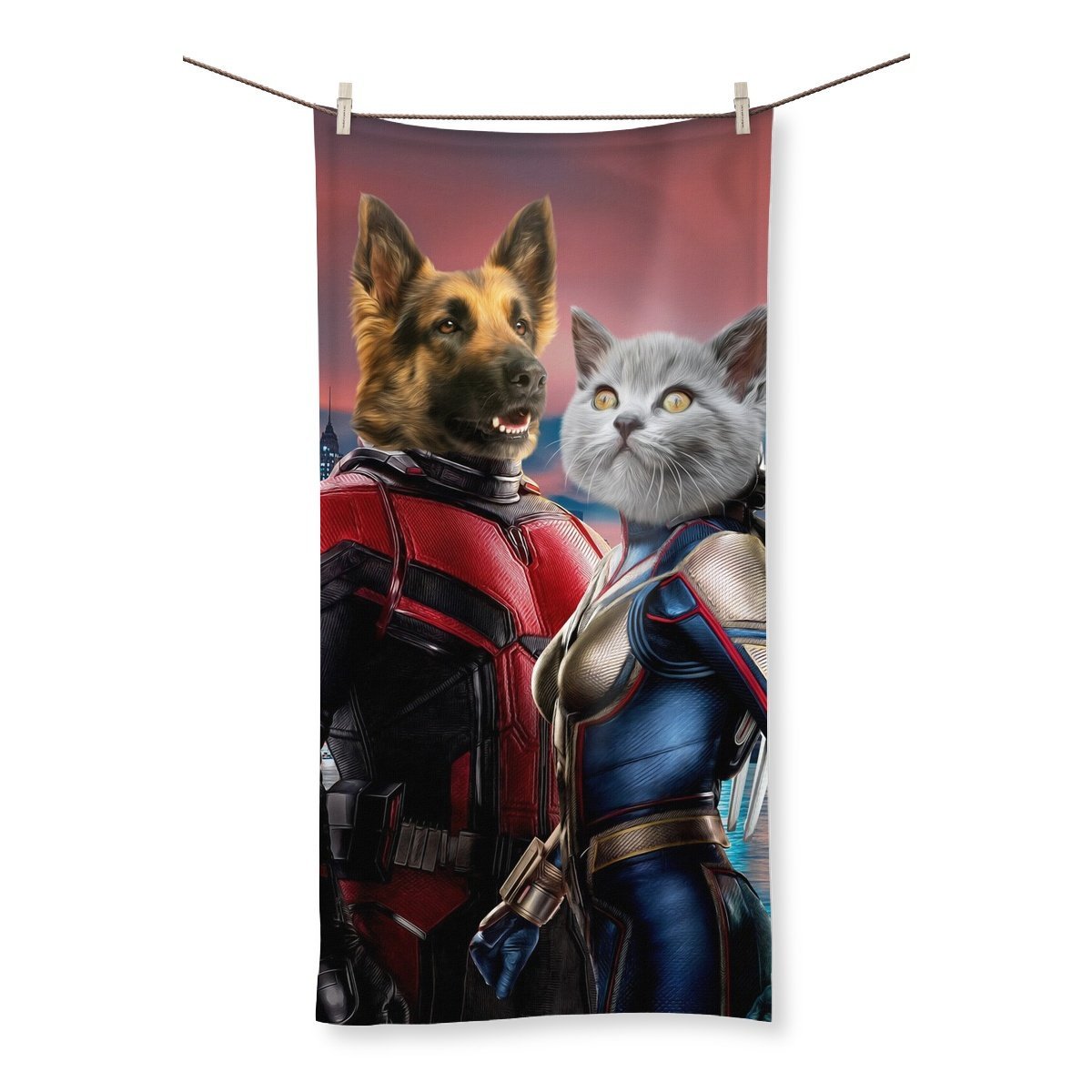 The Antan & The Wasp: Custom Pet Towel - Paw & Glory - #pet portraits# - #dog portraits# - #pet portraits uk#Paw & Glory, paw and glory, pet portrait admiral, funny dog paintings, pictures for pets, painting pets, dog astronaut photo, pet portrait admiral, pet portraits,pet art Towel