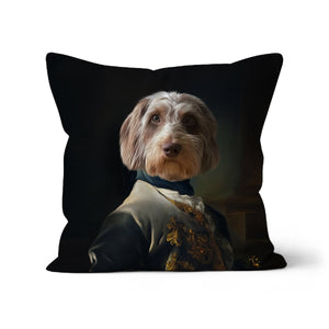 The Aristocrat: Custom Pet Cushion - Paw & Glory - #pet portraits# - #dog portraits# - #pet portraits uk#paw and glory, pet portraits cushion,pet face pillow, custom cat pillows, pet pillow, custom pillow of pet, personalised cat pillow