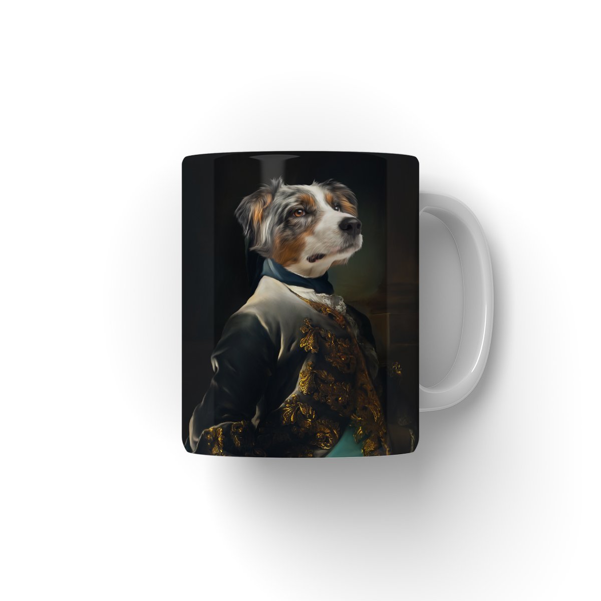 The Aristocrat: Custom Pet Mug - Paw & Glory - #pet portraits# - #dog portraits# - #pet portraits uk#paw & glory, pet portraits Mug,custom pet mugs, mug with dog picture, dog photo mug, mug for dog, personalized dog and owner mug