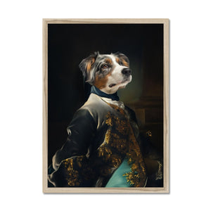 The Aristocrat: Custom Pet Portrait - Paw & Glory, paw and glory, animal portrait pictures, dog and owner portraits, best dog paintings, pet photo clothing, custom dog painting, painting of your dog, pet portraits