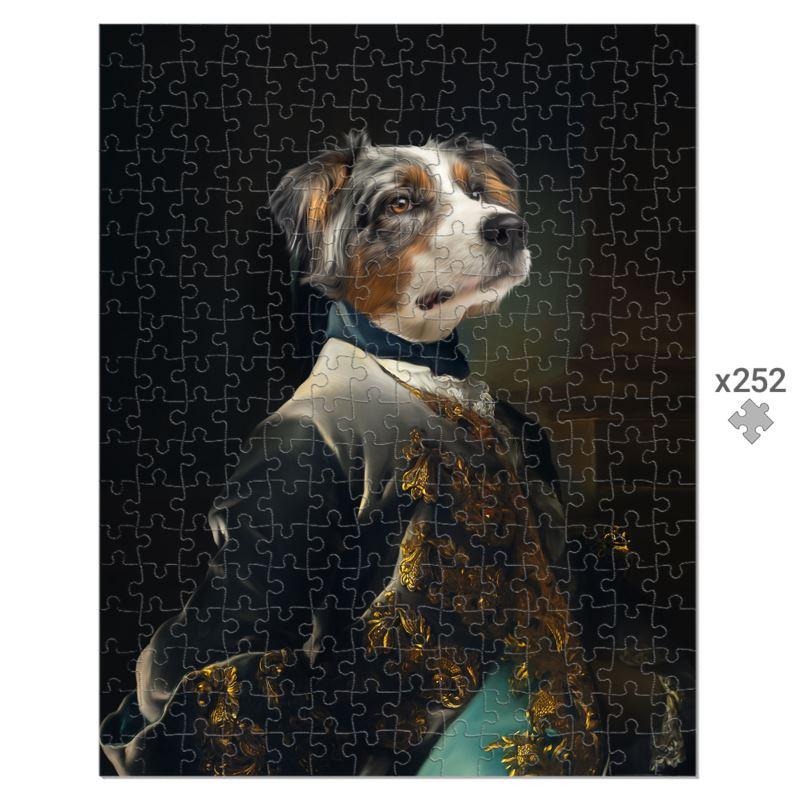 The Aristocrat: Custom Pet Puzzle - Paw & Glory - #pet portraits# - #dog portraits# - #pet portraits uk#paw & glory, custom pet portrait Puzzle,animal portrait artist, pet artist, puppy painting, dog portraits photography, pet puzzle