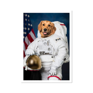 The Astronaut: Custom Pet Portrait - Paw & Glory, paw and glory, pet portrait admiral, personalized pet and owner canvas, admiral dog portrait, pictures for pets, pet photo clothing, the admiral dog portrait, pet portraits