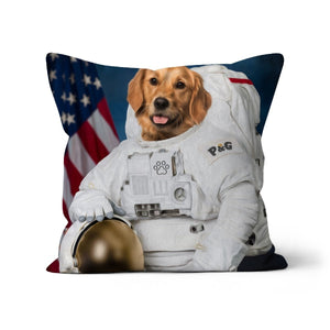 The Astronaut: Custom Pet Throw Pillow - Paw & Glory - #pet portraits# - #dog portraits# - #pet portraits uk#paw & glory, pet portraits pillow,personalised dog pillows, dog photo on pillow, pillow with dogs face, dog pillow cases, pillow custom, pet custom pillow