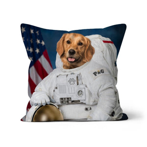 The Astronaut: Custom Pet Throw Pillow - Paw & Glory - #pet portraits# - #dog portraits# - #pet portraits uk#paw & glory, custom pet portrait pillow,dog pillow custom, photo pet pillow, my pet pillow, personalised cat pillow, dog memory pillow
