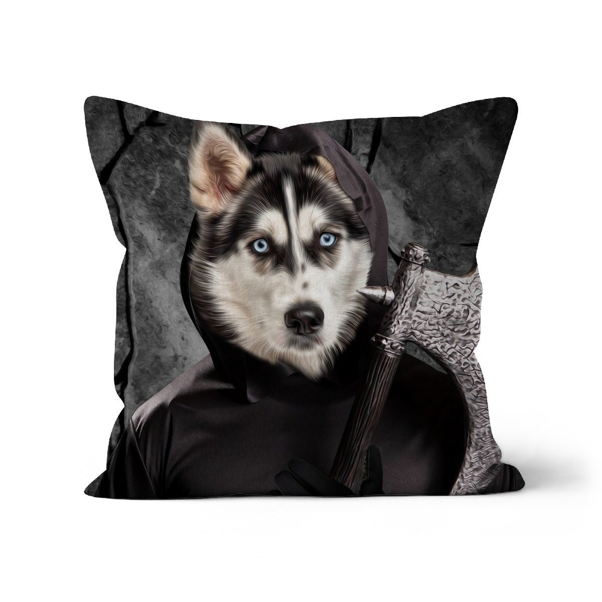 The Bark Reaper: Custom Pet Cushion - Paw & Glory - #pet portraits# - #dog portraits# - #pet portraits uk#paw and glory, pet portraits cushion,dog memory pillow, photo pet pillow, custom pillow of your pet, pet pillow, custom cat pillows