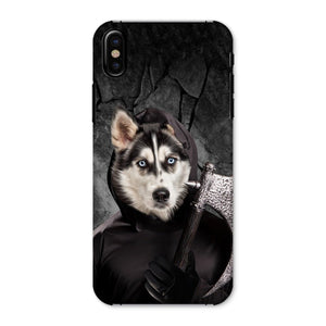 The Bark Reaper: Custom Pet Phone Case - Paw & Glory - #pet portraits# - #dog portraits# - #pet portraits uk#pet portrait from photo, dog paintings for sale, dog canvas prints, pet portraits, puppy paintings, dog paintings from photo, custom pet, Turnerandwalker, Crown and paw