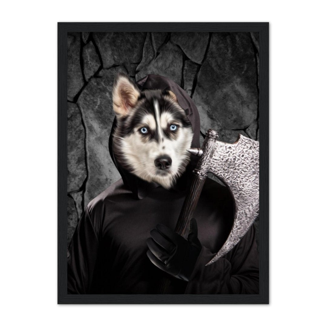 The Bark Reaper: Custom Pet Portrait - Paw & Glory, pawandglory, in home pet photography, paintings of pets from photos, in home pet photography, pictures for pets, hogwarts dog houses, cat picture painting, pet portrait