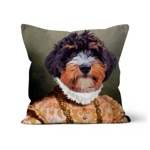 The Baroness: Custom Pet Cushion - Paw & Glory - #pet portraits# - #dog portraits# - #pet portraits uk#pawandglory, pet art pillow,custom pillow of pet, pillows of your dog, dog on pillow, pet custom pillow, dog photo on pillow