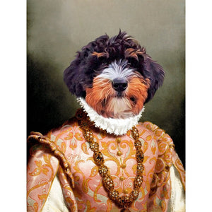 The Baroness: Custom Pet Digital Portrait - Paw & Glory, pawandglory, cat picture painting, the admiral dog portrait, pet portraits usa, willow dog portraits, the general portrait, dog drawing from photo, pet portrait