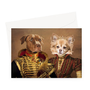 The Betrothed: Custom Pet Greeting Card - Paw & Glory - paw and glory, pet portrait singapore, puppy portrait, original pet portraits, draw your pet portrait, pet portraits in oils, personalized pet and owner canvas, pet portraits