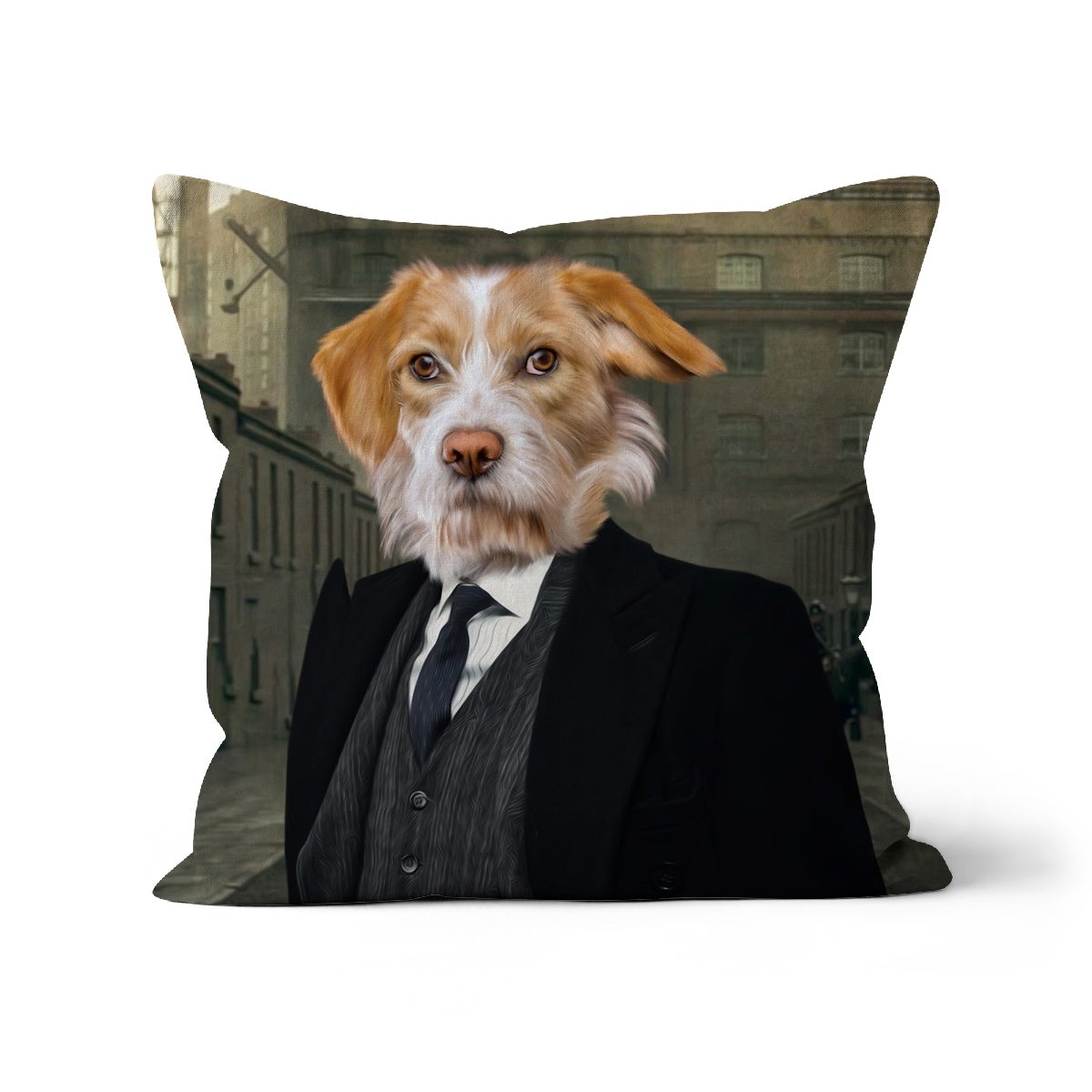 The Big Bro (Peaky Blinders Inspired): Custom Pet Cushion - Paw & Glory,pawandglory,pet face pillows, personalised pet pillows, pillows with dogs picture, custom pet pillows, pet print pillow