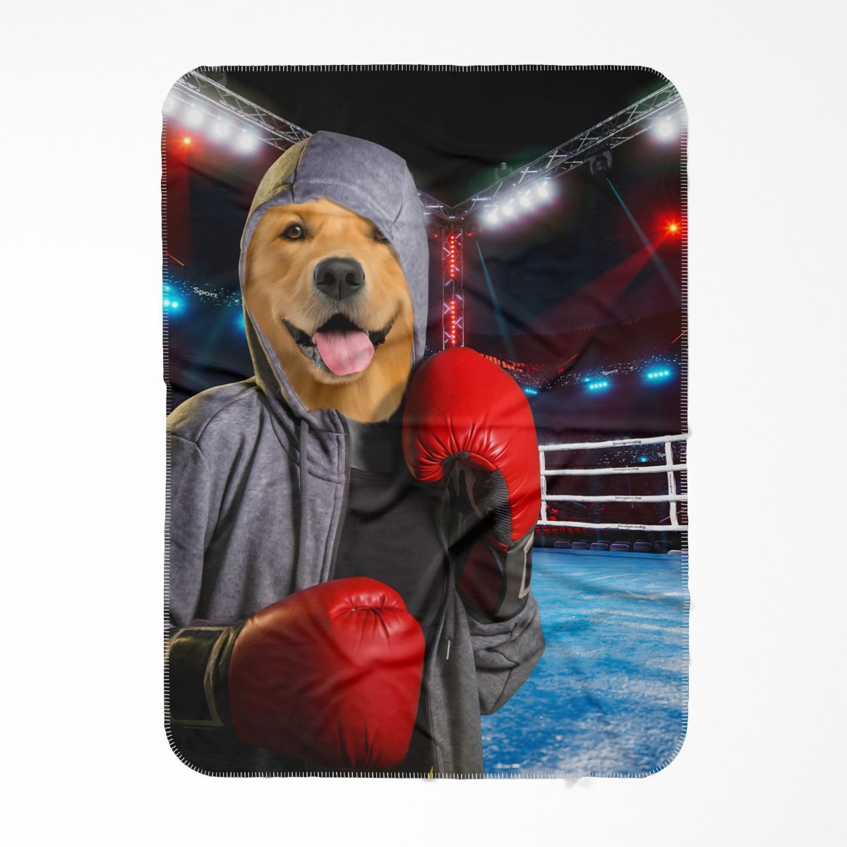 The Boxer: Custom Pet Blanket - Paw & Glory - #pet portraits# - #dog portraits# - #pet portraits uk#Paw and glory, Pet portraits blanket,blanket with pets face, custom dog print blanket, cat blanket custom, print pet on blanket, printed pet blankets