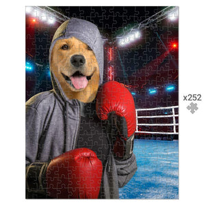 The Boxer: Custom Pet Puzzle - Paw & Glory - #pet portraits# - #dog portraits# - #pet portraits uk#paw & glory, custom pet portrait Puzzle,etsy pet, personalised cat picture, iconicpaw, noble pawtrait, animal portrait drawing