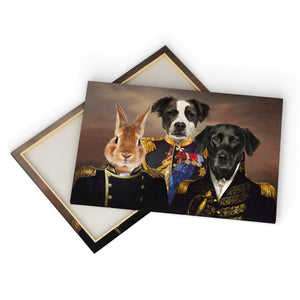 The Brigade: 3 Pet Custom Canvas - Paw & Glory - #pet portraits# - #dog portraits# - #pet portraits uk#paw and glory, custom pet portrait canvas,custom pet canvas uk, pet canvas portrait, custom dog canvas, personalised cat canvas, canvas dog carrier