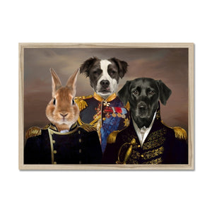 The Brigade: Custom 3 Pet Portrait - Paw & Glory, paw and glory, custom dog painting, original pet portraits, dog portrait images, cat portrait photography, my pet painting, drawing pictures of pets, pet portraits