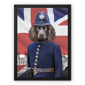 The British Police Officer: Custom Pet Canvas - Paw & Glory - #pet portraits# - #dog portraits# - #pet portraits uk#paw and glory, pet portraits canvas,pet on canvas, personalized pet canvas art, pet on canvas reviews, personalized dog canvas art, the pet on canvas reviews