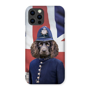 The British Police Officer: Custom Pet Phone Case - Paw & Glory - paw and glory, personalized dog phone case, pet phone case, personalised dog phone case uk, personalised cat phone case, dog phone case custom, personalised iphone 11 case dogs, Pet Portraits phone case,
