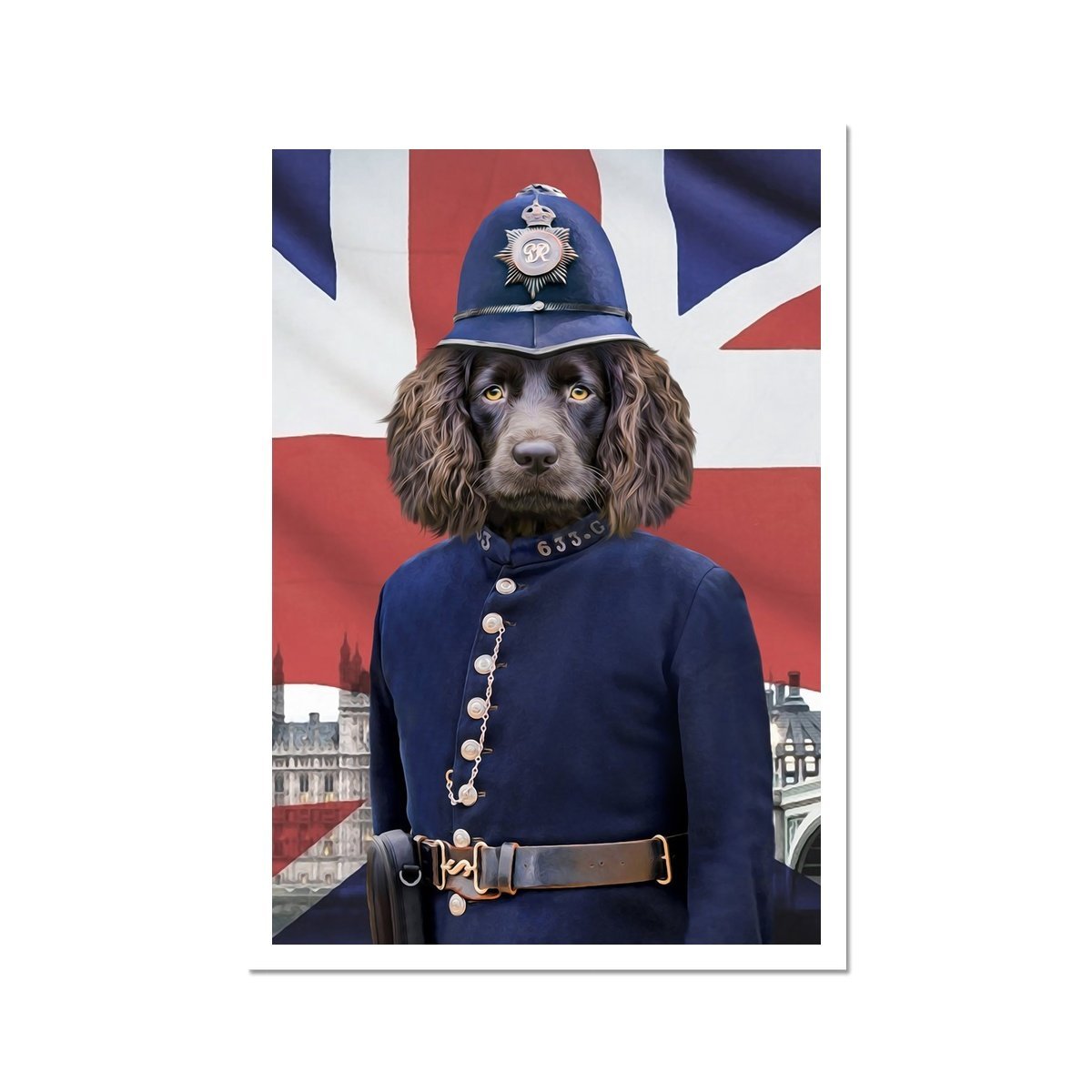 The British Police Officer: Custom Pet Poster