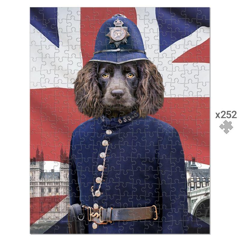 The British Police Officer: Custom Pet Puzzle - Paw & Glory - #pet portraits# - #dog portraits# - #pet portraits uk#pawandglory, pet art Puzzle,pet portrait renaissance, renaissance dog portraits, renaissance cat portrait, cat renaissance painting, renaissance animal paintings