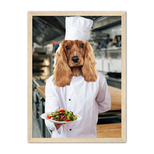 The Chef: Custom Pet Portrait - Paw & Glory, paw and glory, hogwarts dog houses, dog canvas art, dog astronaut photo, pet portrait admiral, custom dog painting, minimal dog art, pet portraits
