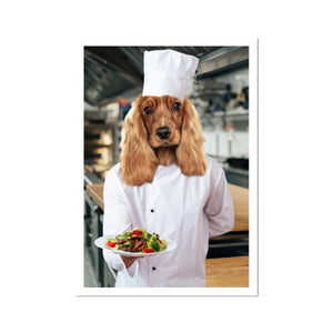 The Chef: Custom Pet Poster - Paw & Glory - #pet portraits# - #dog portraits# - #pet portraits uk#Paw & Glory, paw and glory, cat portrait royal pets as royalty digital drawing of dog print dog draw my pet, personalized animal portraits pet portraits