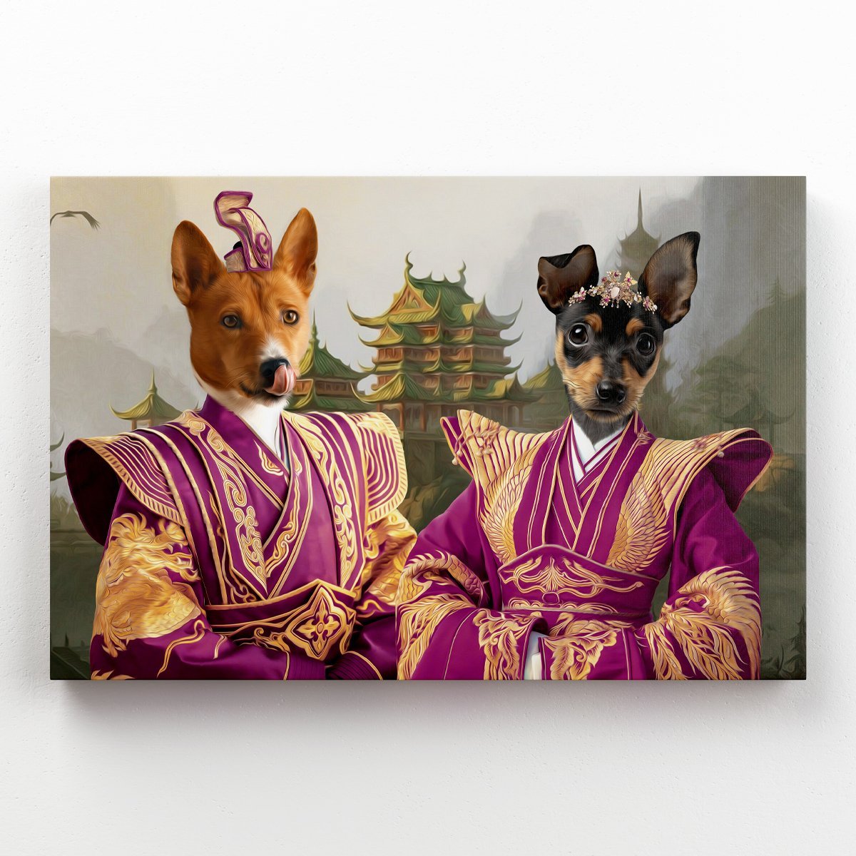 The Chinese Rulers: Custom Pet Canvas - Paw & Glory - #pet portraits# - #dog portraits# - #pet portraits uk#paw & glory, pet portraits canvas,custom dog canvas art, pet art canvas, pets painted on canvas, dog canvas wall art, personalised dog canvas