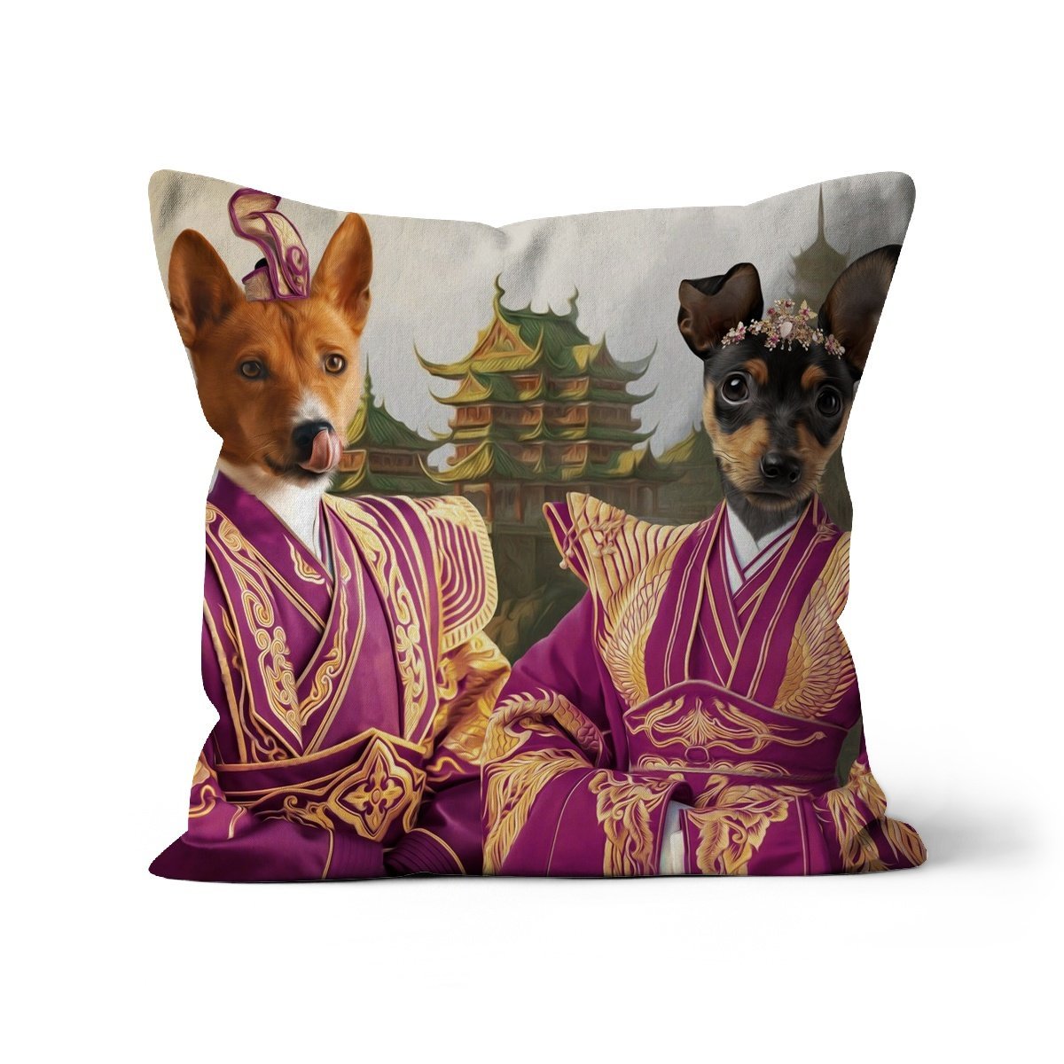 The Chinese Rulers: Custom Pet Cushion - Paw & Glory - #pet portraits# - #dog portraits# - #pet portraits uk#paw and glory, custom pet portrait cushion,dog on pillow, custom cat pillows, pet pillow, custom pillow of pet, pillow personalized