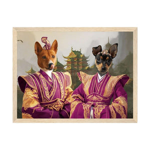 The Chinese Rulers: Custom Pet Portrait - Paw & Glory, paw and glory, custom pet painting, portrait of my dog, painting of your dog, minimal dog art, original pet portraits, dog drawing from photo, pet portraits
