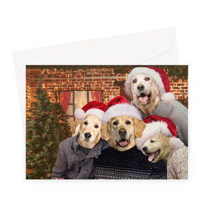 The Christmas Family: Custom Pet Greeting Card - Paw & Glory - #pet portraits# - #dog portraits# - #pet portraits uk#portraits of pets, dog painting, pet photograph, posh pet portraits, painting pet portraits, picture pet, west and willow, Turnerandwalker