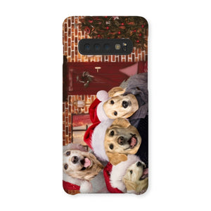 The Christmas Family: Custom Pet Phone Case - Paw & Glory - paw and glory, pet phone case, dog mum phone case, personalized puppy phone case, dog portrait phone case, custom cat phone case, Pet Portrait phone case,
