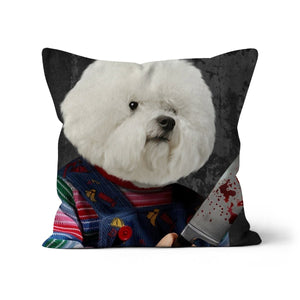 The Chuckie: Custom Pet Cushion - Paw & Glory - #pet portraits# - #dog portraits# - #pet portraits uk#paw & glory, pet portraits pillow,personalised cat pillow, dog shaped pillows, custom pillow cover, pillows with dogs picture, my pet pillow