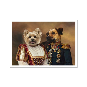 The Classy Pair: Custom 2 Pet Portrait - Paw & Glory, pawandglory, painting of your dog, dog drawing from photo, custom pet painting, small dog portrait, in home pet photography, digital pet paintings, pet portraits