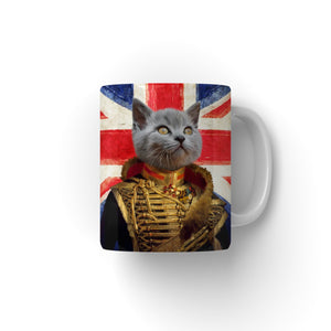 The Colonel British Flag Edition: Custom Pet Mug - Paw & Glory - #pet portraits# - #dog portraits# - #pet portraits uk#paw & glory, pet portraits Mug,dog lover mugs, dog person mug, personalized coffee mug with dogs, face on mug, dog picture coffee mugs