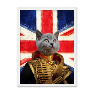 The Colonel British Flag Edition: Custom Pet Portrait - Paw & Glory, paw and glory, dog astronaut photo, dog drawing from photo, draw your pet portrait, dog portraits singapore, cat picture painting, custom dog painting, pet portrait