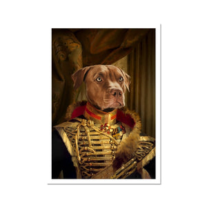 The Colonel: Custom Pet Poster - Paw & Glory - #pet portraits# - #dog portraits# - #pet portraits uk# Paw & Glory, paw and glory, dog in suit portrait pup portraits, pet portraits in costume canvas print of my dog get a painting of your dog pet portraits in uniform pet portrait