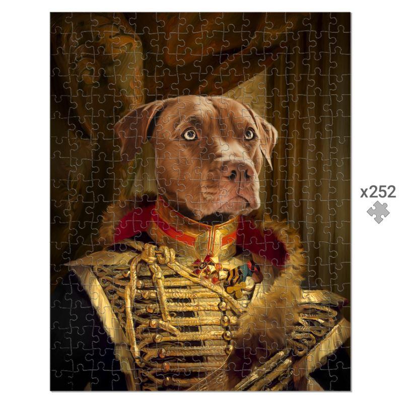The Colonel: Custom Pet Puzzle - Paw & Glory - #pet portraits# - #dog portraits# - #pet portraits uk#paw & glory, pet portraits Puzzle,dog portraits from photos uk, renaissance painting of cat, royal cat painting, cat portraits in costume, framed pet portraits
