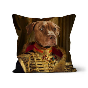 The Colonel: Custom Pet Throw Pillow - Paw & Glory - #pet portraits# - #dog portraits# - #pet portraits uk#pawandglory, pet art pillow,dog pillows personalized, personalised dog pillows, custom pillow of pet, dog pillow custom, pet print pillow