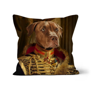 The Colonel: Custom Pet Throw Pillow - Paw & Glory - #pet portraits# - #dog portraits# - #pet portraits uk#paw & glory, pet portraits pillow,custom pet pillows, pillow personalized, custom pillow cover, dog personalized pillow, pillow with pet picture