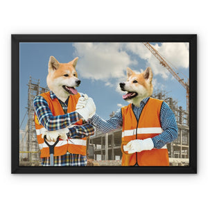 The Construction Workmates: Custom Pet Canvas - Paw & Glory - #pet portraits# - #dog portraits# - #pet portraits uk#paw & glory, pet portraits canvas,custom pet canvas prints, dog pictures on canvas, dog canvas art custom, personalised cat canvas, dog wall art canvas